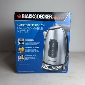 Black+Decker KE1020S 1.7L Stainless Steel Electric Kettle Cordless -TESTED